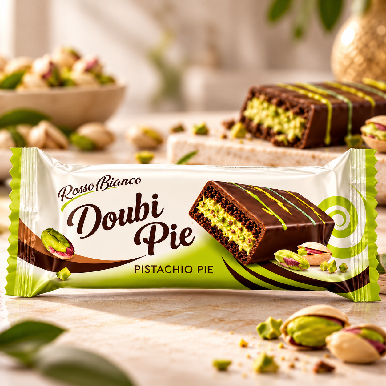 Rosso Bianco Doubi Pie Pistachio Cake, 40 g