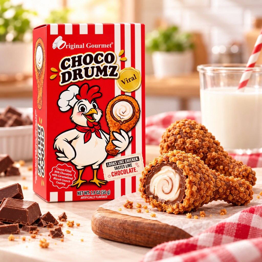 Шоколад «куриная ножка» Choco Drumz с печеньем, 50 г