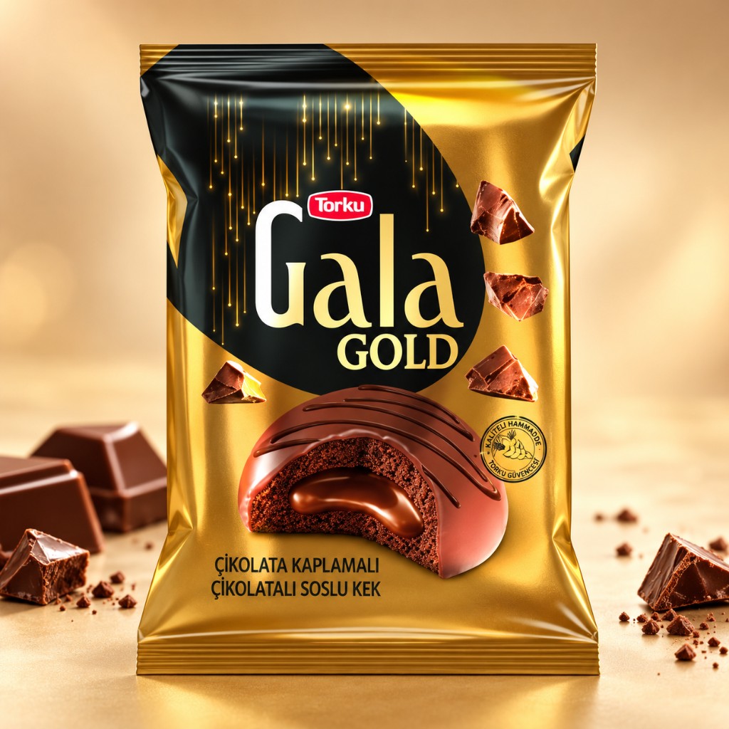 Пирожное Torku Gala Gold с шоколадным соусом, 45 г