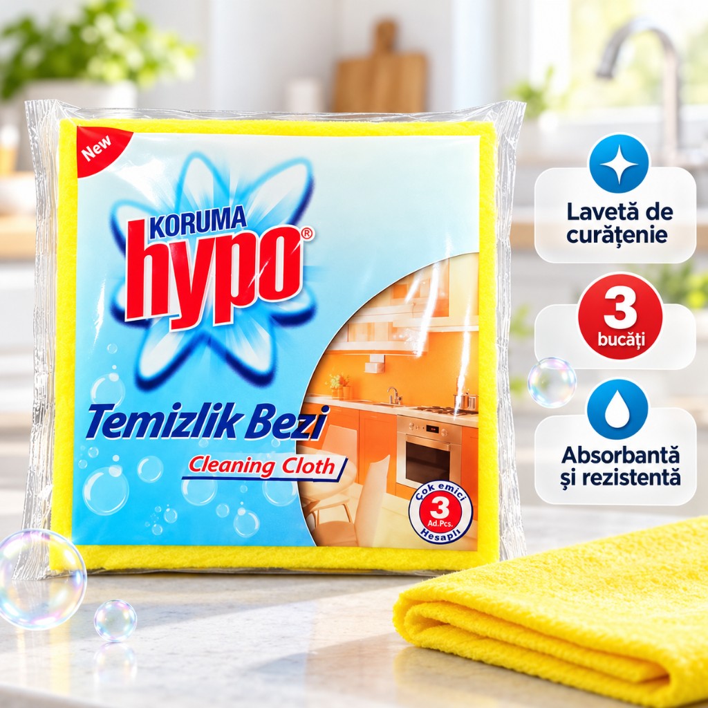 Салфетки для уборки HYPO 35×35 см, 3 шт.